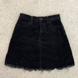 Black corduroy mini skirt, Brandy Melville, size small